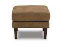 Faux Leather Ottoman with Accent Legs - Tullera